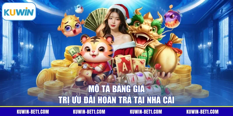 Mô tả bảng giá trị ưu đãi hoàn trả tại nhà cái